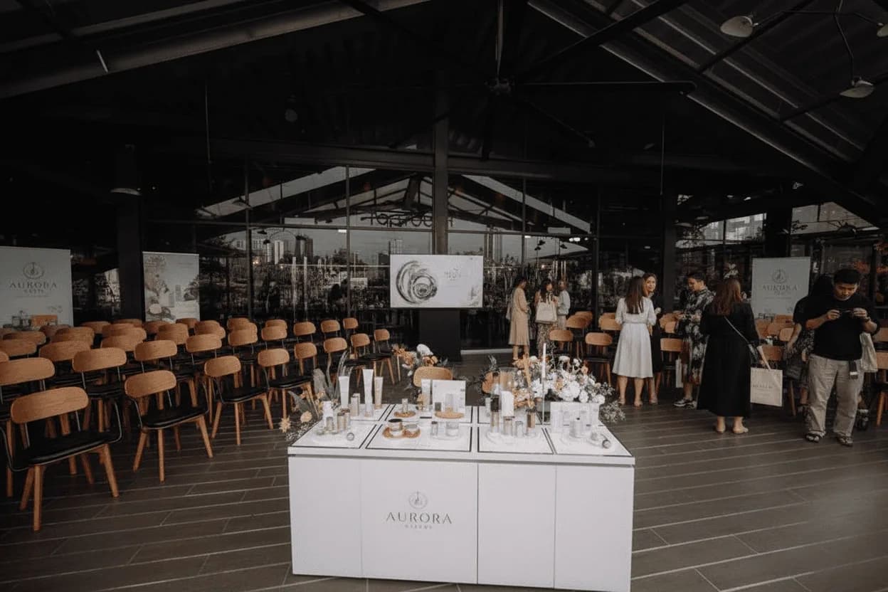 Elegant Tap Room Kuala Lumpur with stylish seating and floral arrangements