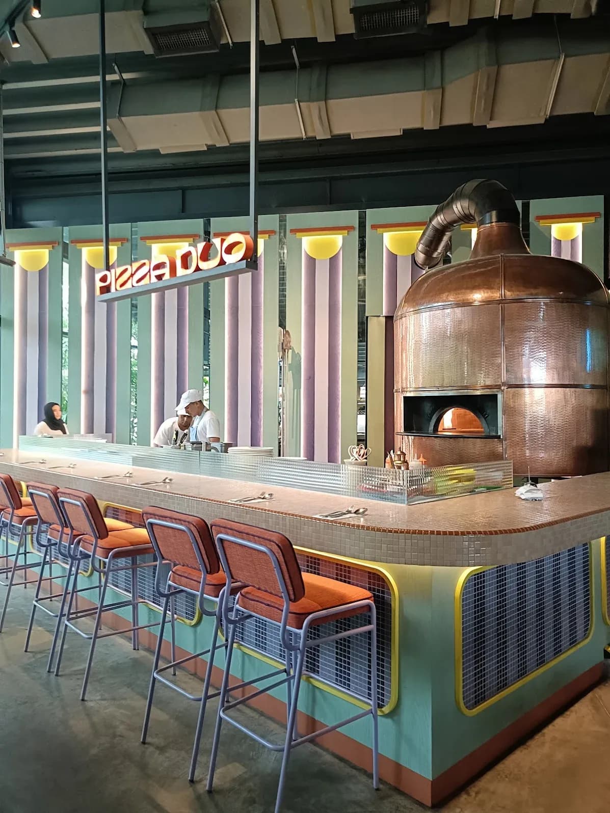 Pizza Duo's Stefano Ferrara wood-fired oven
